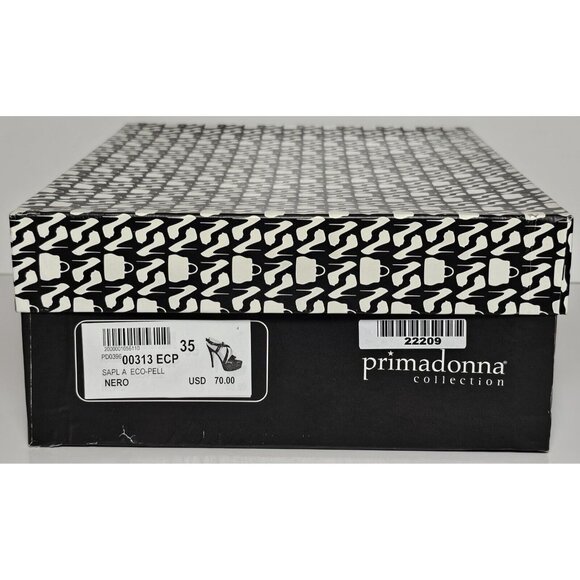 PRIMADONNA COLLECTION WOMEN EURO SIZE BLACK CRISS CROSS STRAPS NEW BOX 00313 - Picture 12 of 12